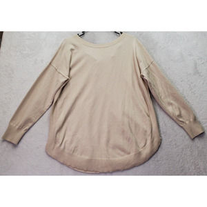 Windsor Sweater Womens‎ Small Tan Knit Long Sleeve Round Neck Cross Back Straps